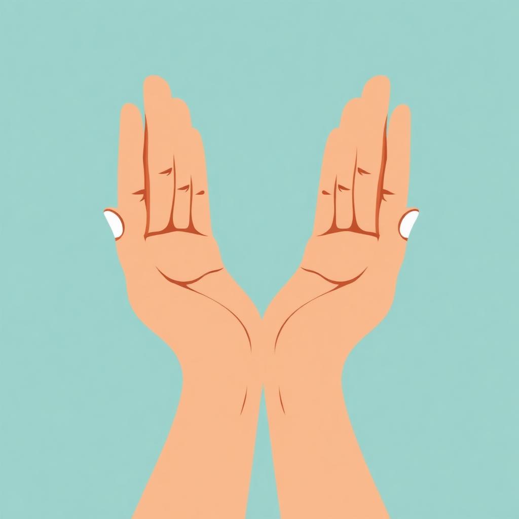 Illustration of supportive hands